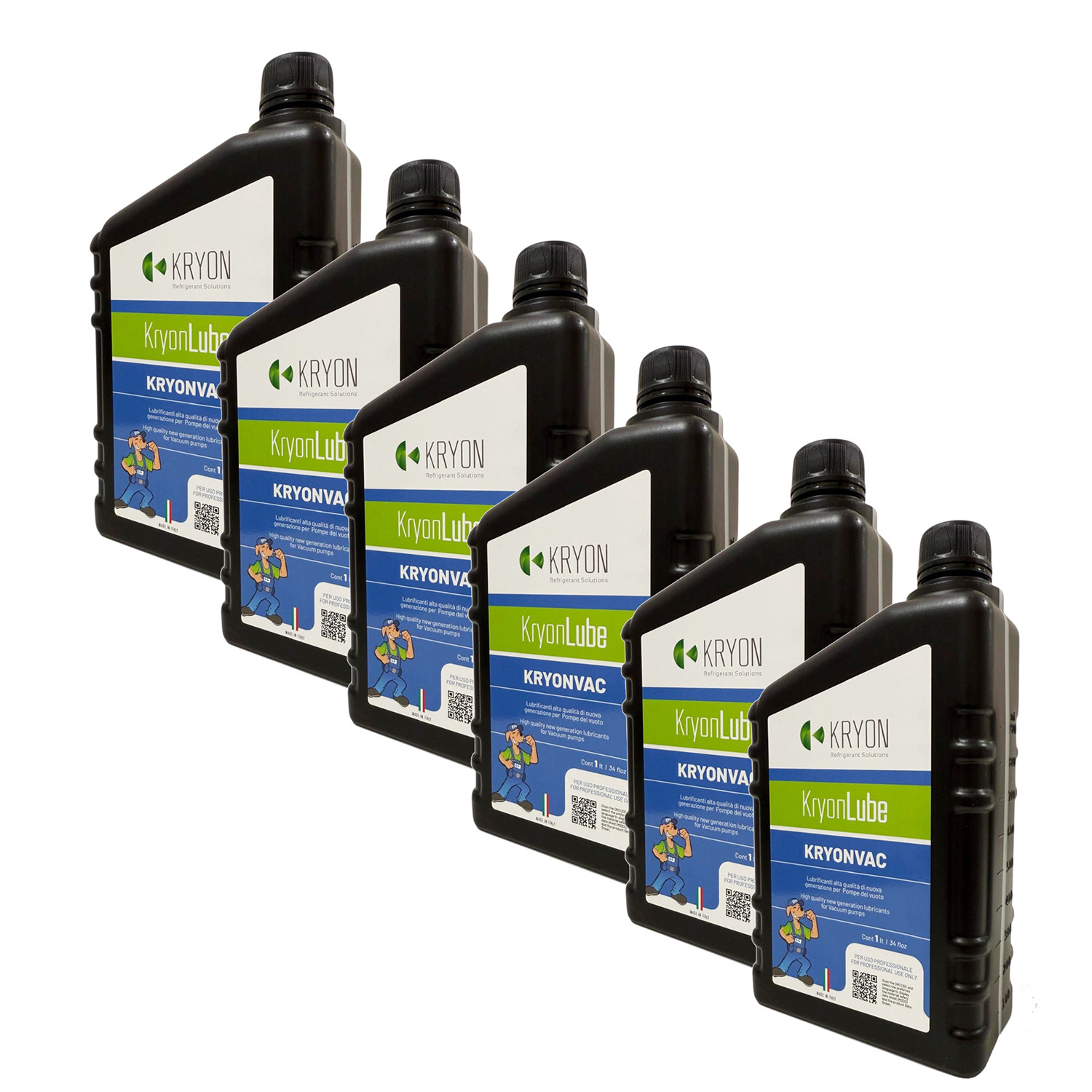 KryonVac - olio per pompe vuoto semi-sintetico (ottimizzato per prestazioni eccellenti) - confezione da 6 taniche da 1 litro
