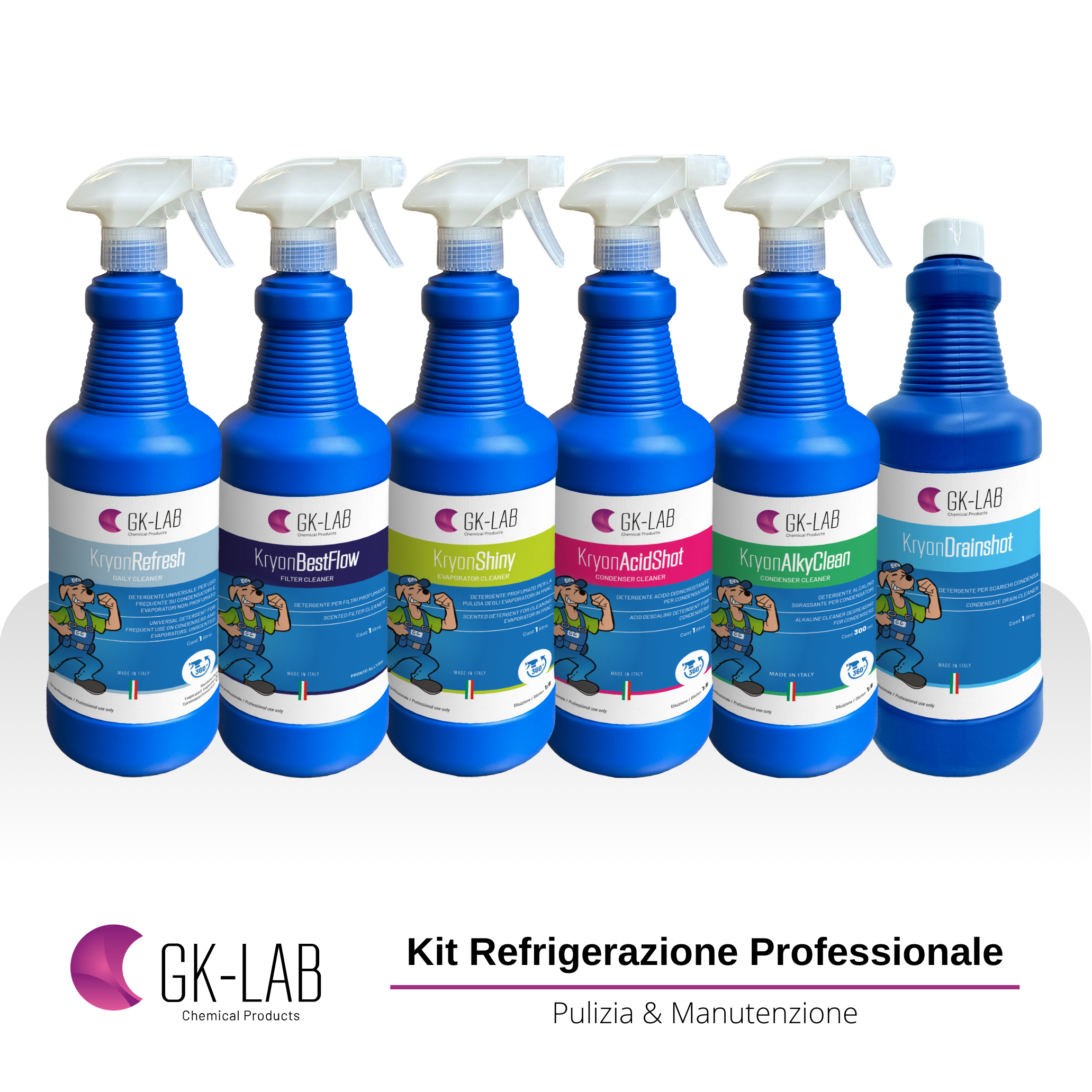 GK-Lab Kit Professionale per manutenzione sistemi di Refrigerazione Commerciale e Industriale