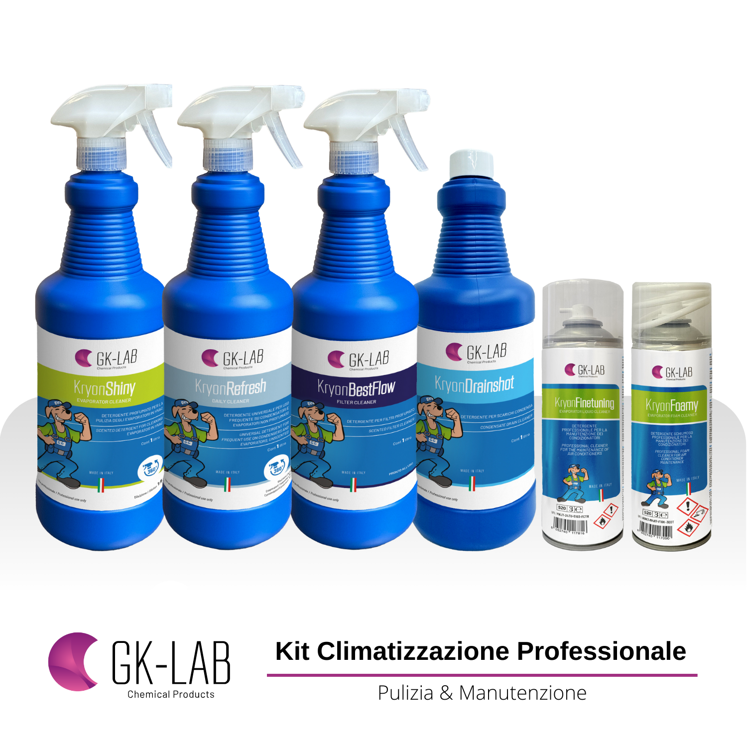 GK-Lab Kit Professionale per manutenzione sistemi di Climatizzazione (A/C)