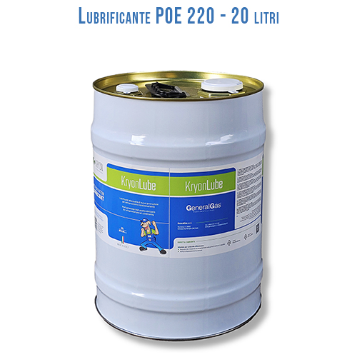 Olio Lubrificante HVACR KryonLube POE 220 -  polyol estere - Tanica in metallo da 20 lt.