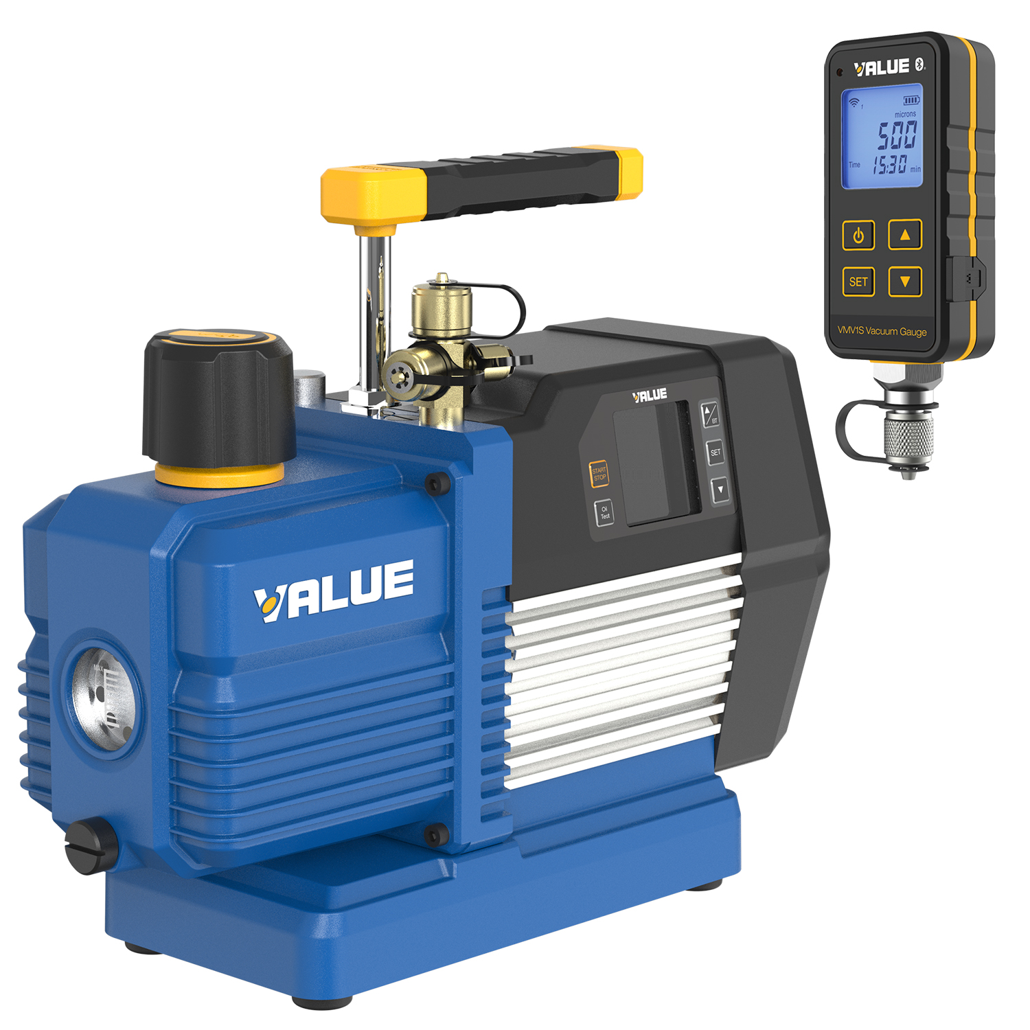 VALUE Dual-Stage Digital Vacuum Pump, Flow Rate 226 L/min, 8 CFM, 15 Micron – VP8DSV