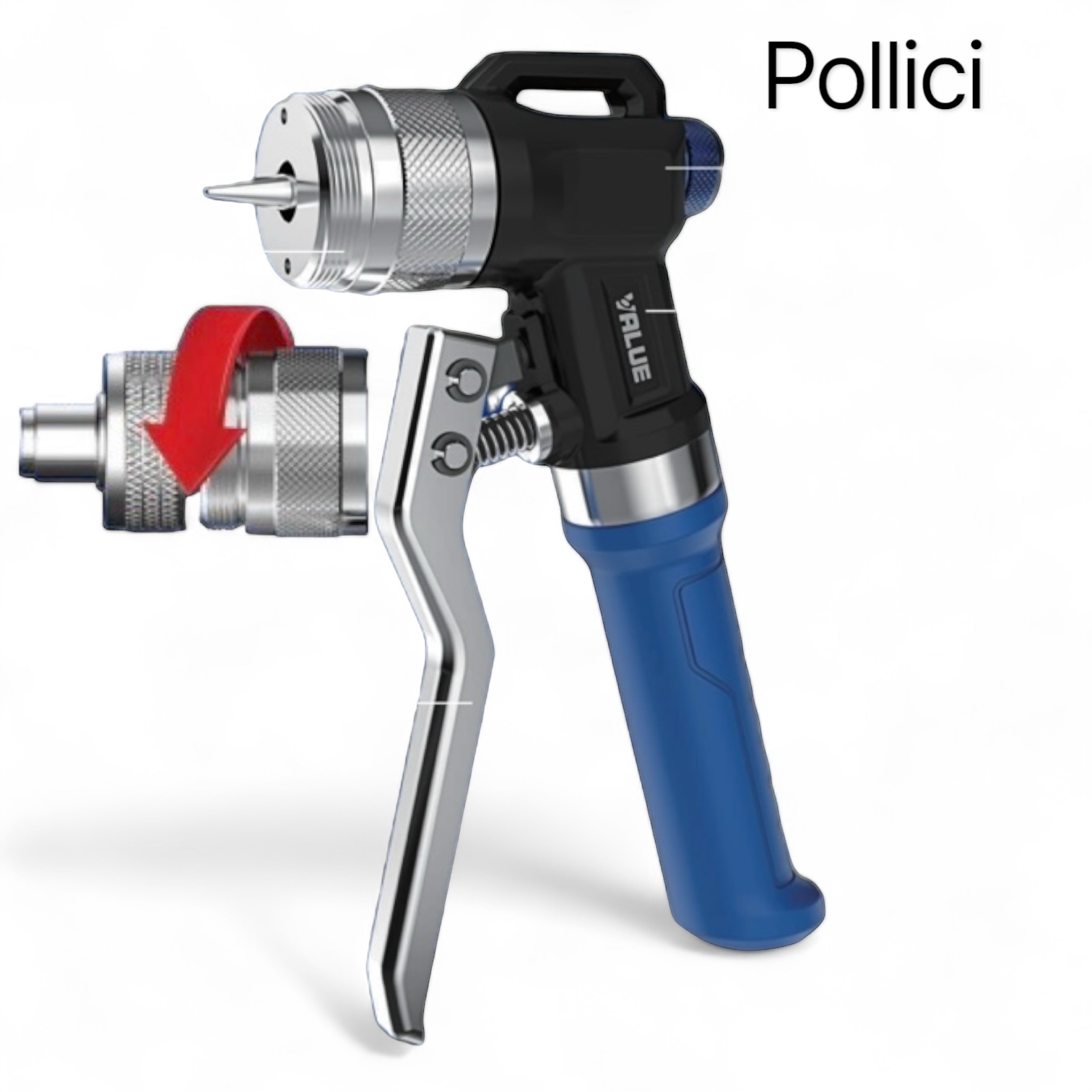 VALUE Hydraulic copper tube expander HVACR VHE-29E, suitable for copper tubes dia. ⅜, ½, ⅝, ¾, ⅞, 1, 1 ⅛ inches, packaged in blow case