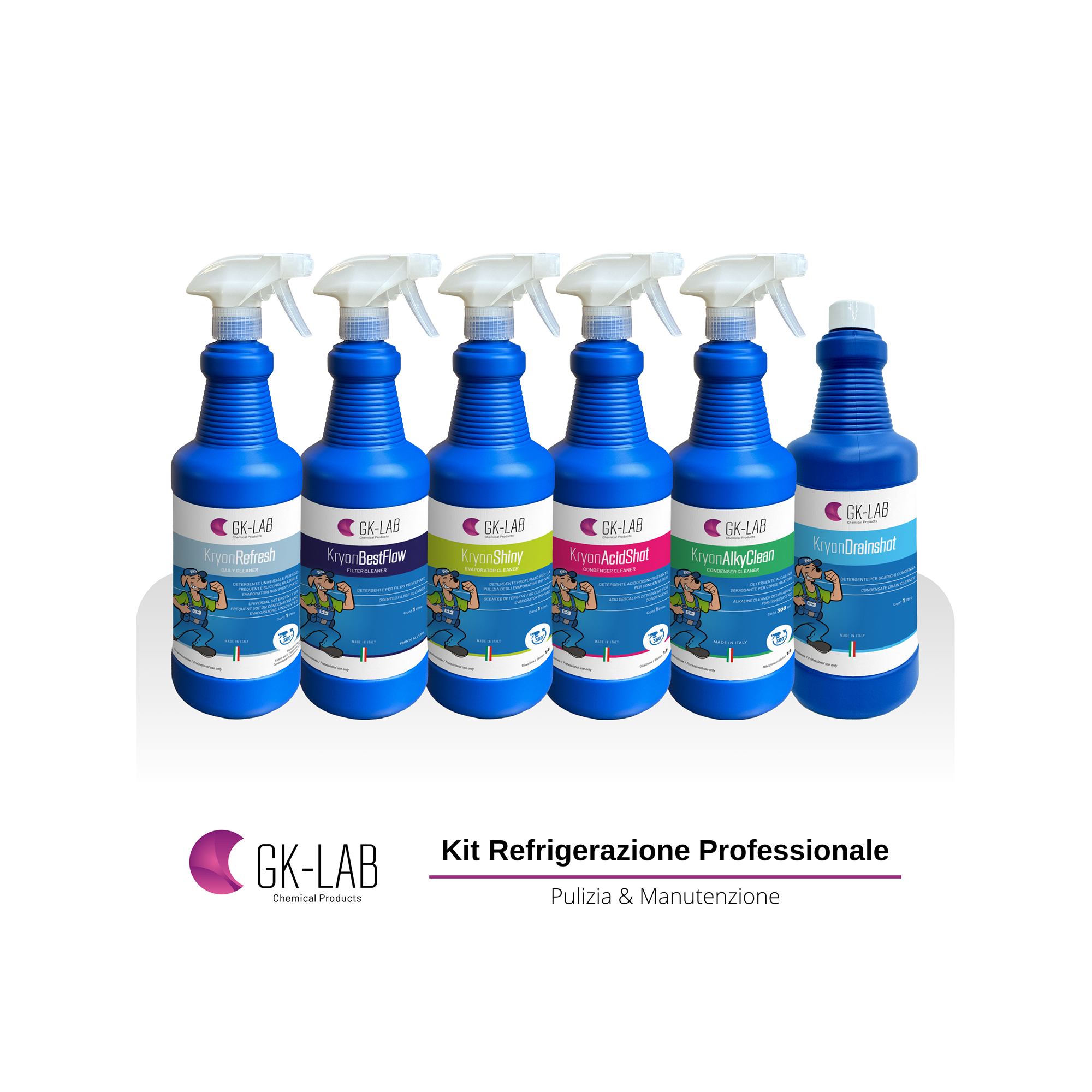 GK-Lab Kit Professionale per manutenzione sistemi di Refrigerazione Commerciale e Industriale