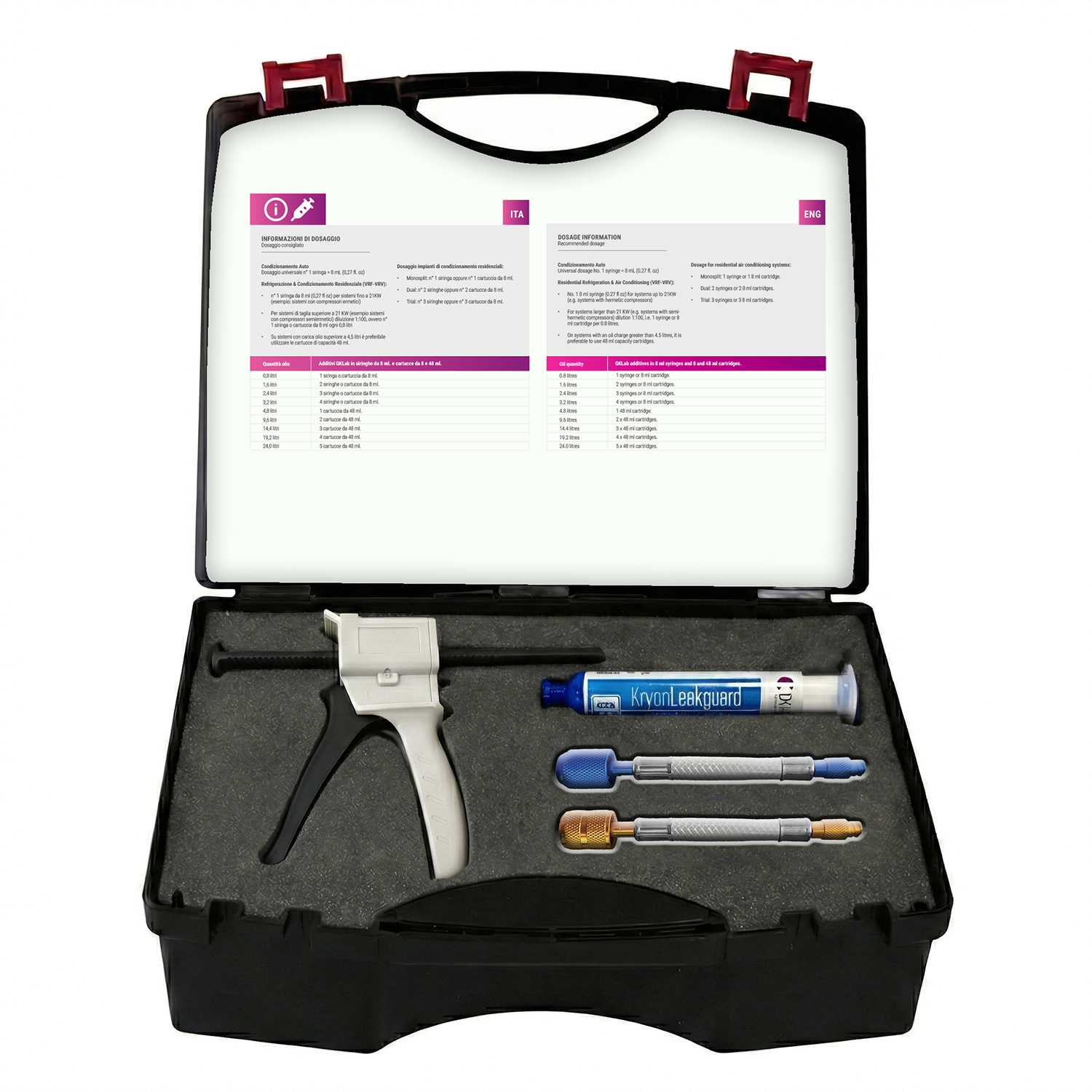 Kit HVACR PRO - Riparazione Microperdite in Valigetta di Plastica