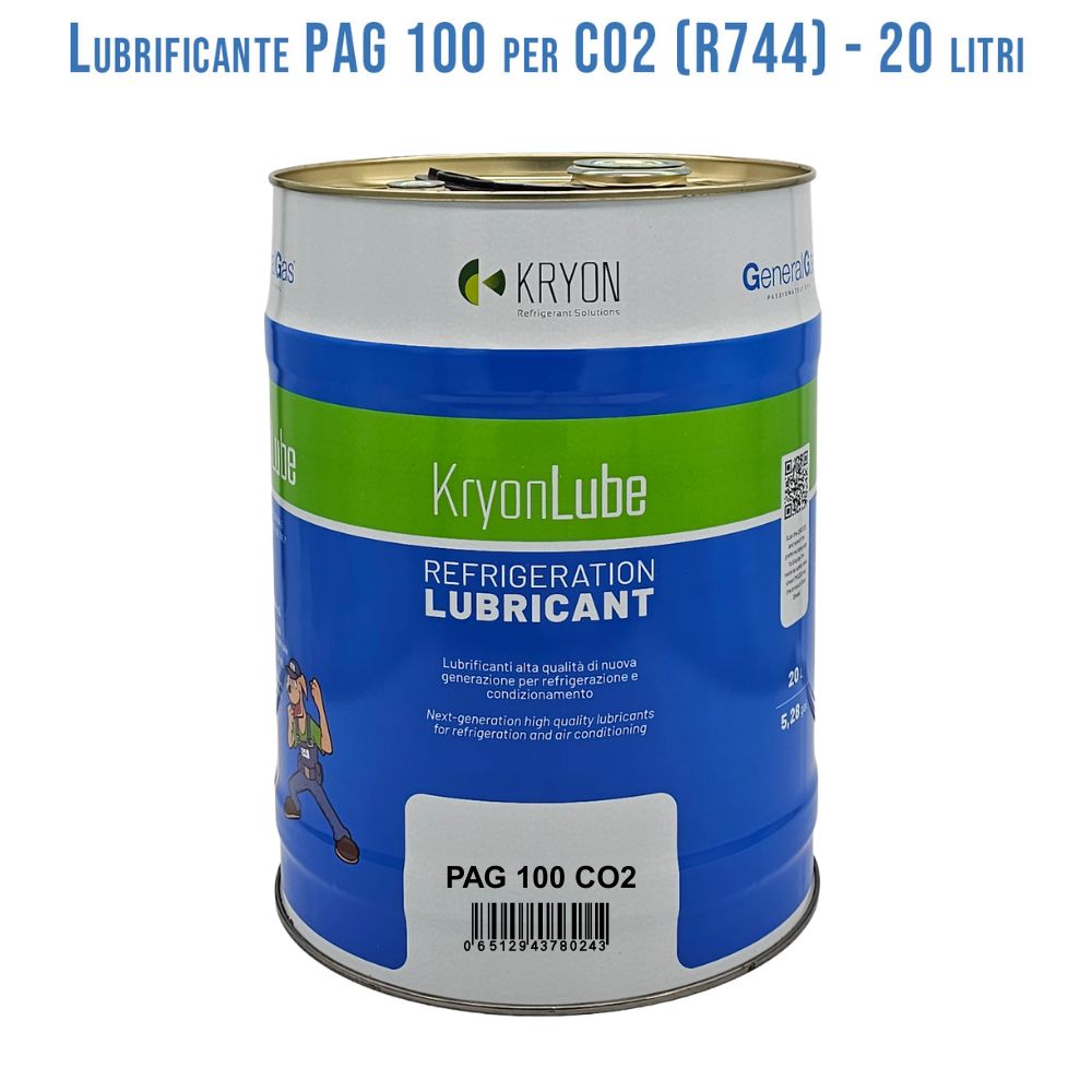 Olio Lubrificante HVACR KryonLube PAG 100 CO2 - Polyalkylene Glycol - Tanica in metallo da 20 lt.
