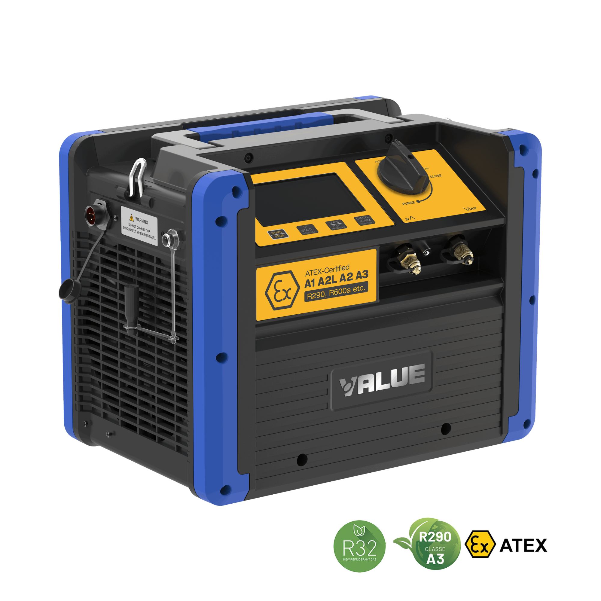 VALUE VRDDF - Recovery unit for flammable refrigerants 1 HP-0,75 KW, 510 kg/hour in push/pull, suitable for  A2L and A3 refrigerants (propane R290) - ATEX certified
