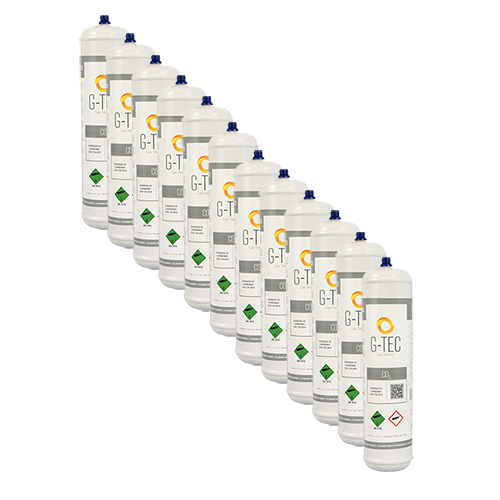 Cylinder carbon dioxide G-CO2 da 0,95 lt / 390 grammi - pack of 12 pieces