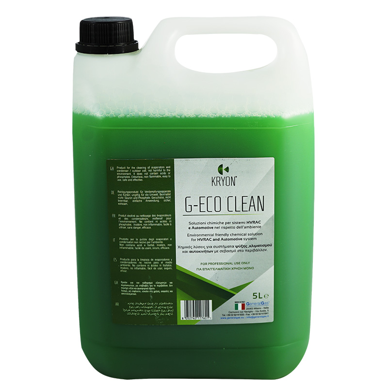 G-Eco Clean - pulizia e sanitizzazione evaporatori e condensatori -base alcalina - n° 4 confezioni da 5 Litri - Foto 2
