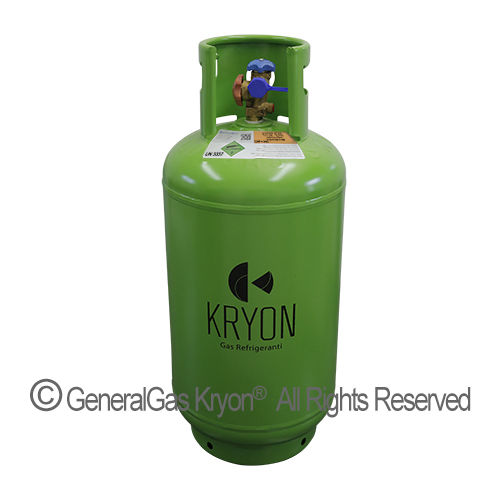 Empty refillable cylinder T-PED 40 lt - 42 bar fitted with double phase valve (vapor + liquid) outlet 21,7 x 1/14 right hand