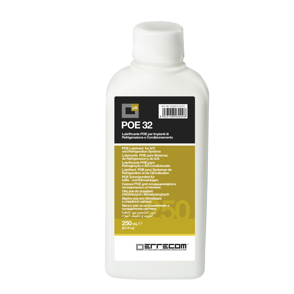 24 x R&AC Polyol Ester (POE) lubricant oil Errecom 32 - Plastic Tank 250 ml. - Package # 24 pcs. (total 6 liters)