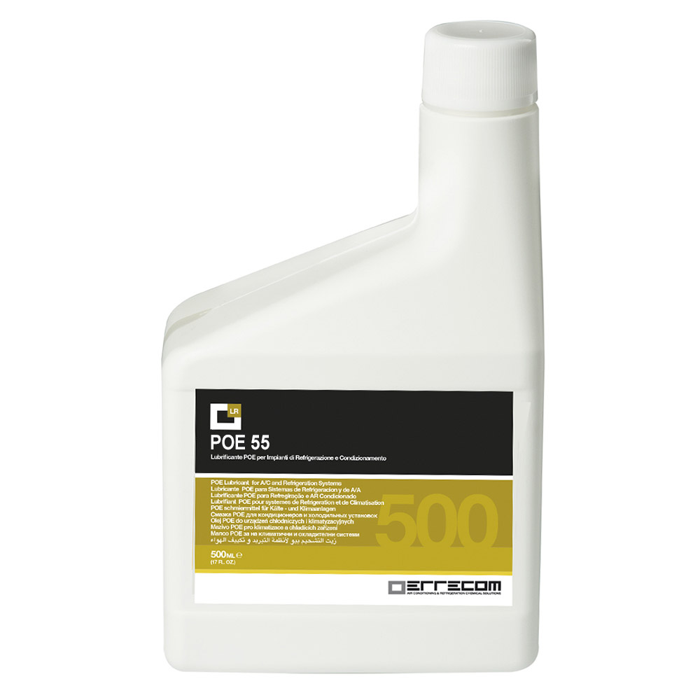 12 x R&AC Polyol Ester (POE) lubricant oil Errecom 55 - Plastic Tank 500 ml. - Package # 12 pcs. (total 6 liters)