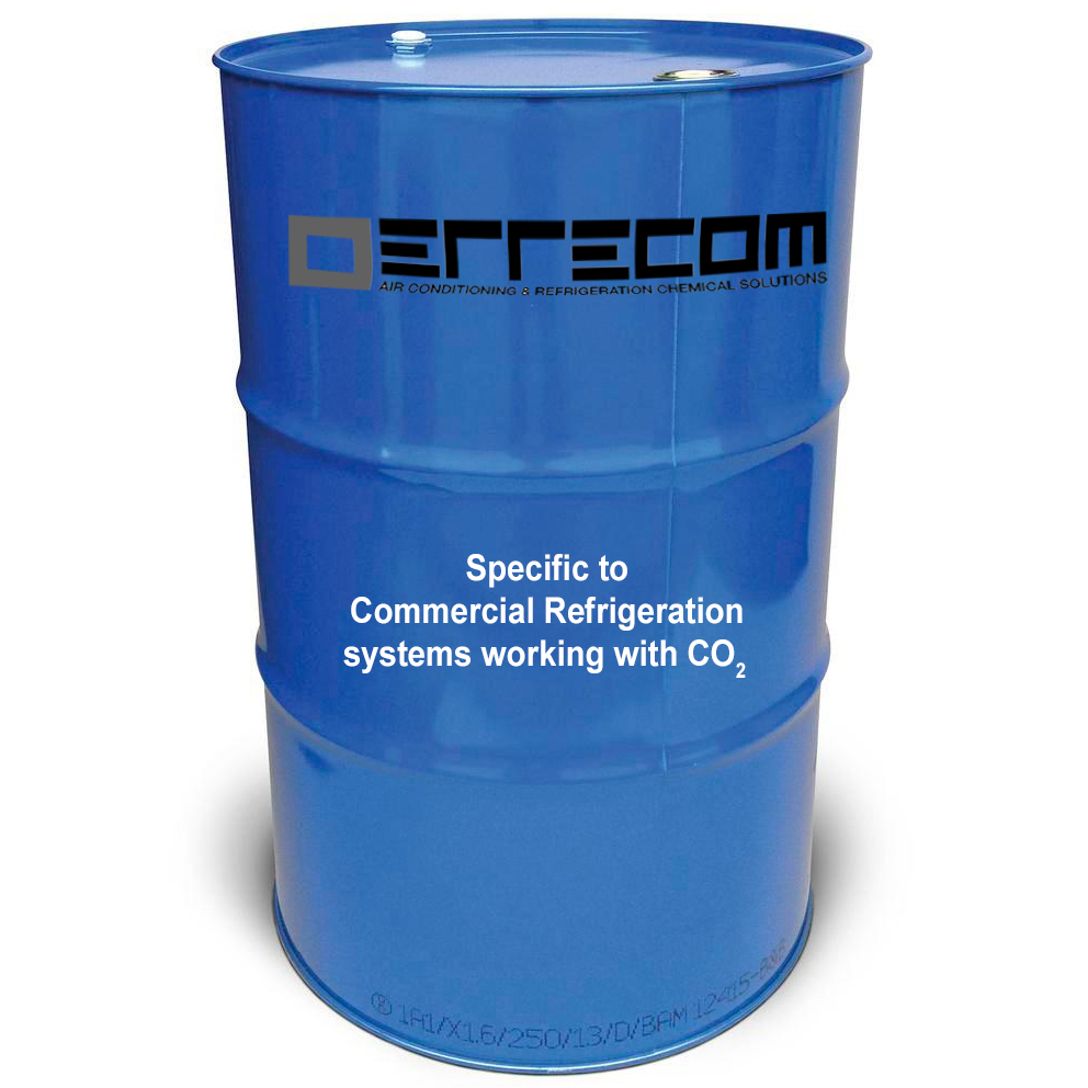 Commercial Refrigeration Polyol Ester (POE) lubricant oil specific to CO2 Errecom 55 - Metal Tank 200 liters - Package # 1 pc.