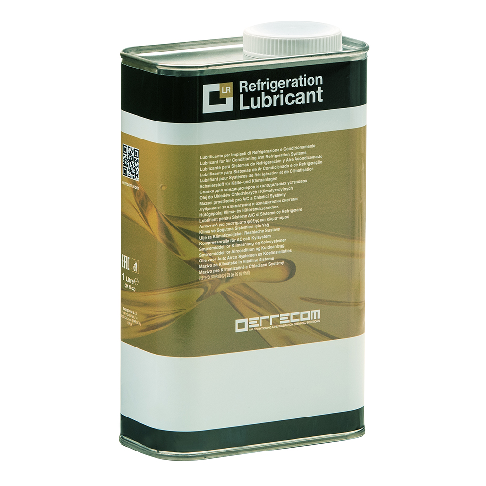 12 x R&AC Polyol Ester (POE) lubricant oil Errecom 100 - Metal Tank 1 lt. - Package # 12 pcs. (total 12 liters)