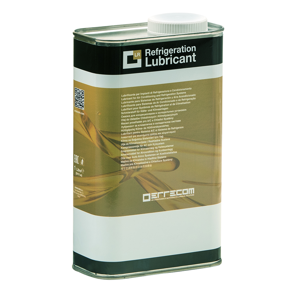 12 x R&AC Polyol Ester (POE) lubricant oil Errecom 46 - Metal Tank 1 lt. - Package # 12 pcs. (total 12 liters)