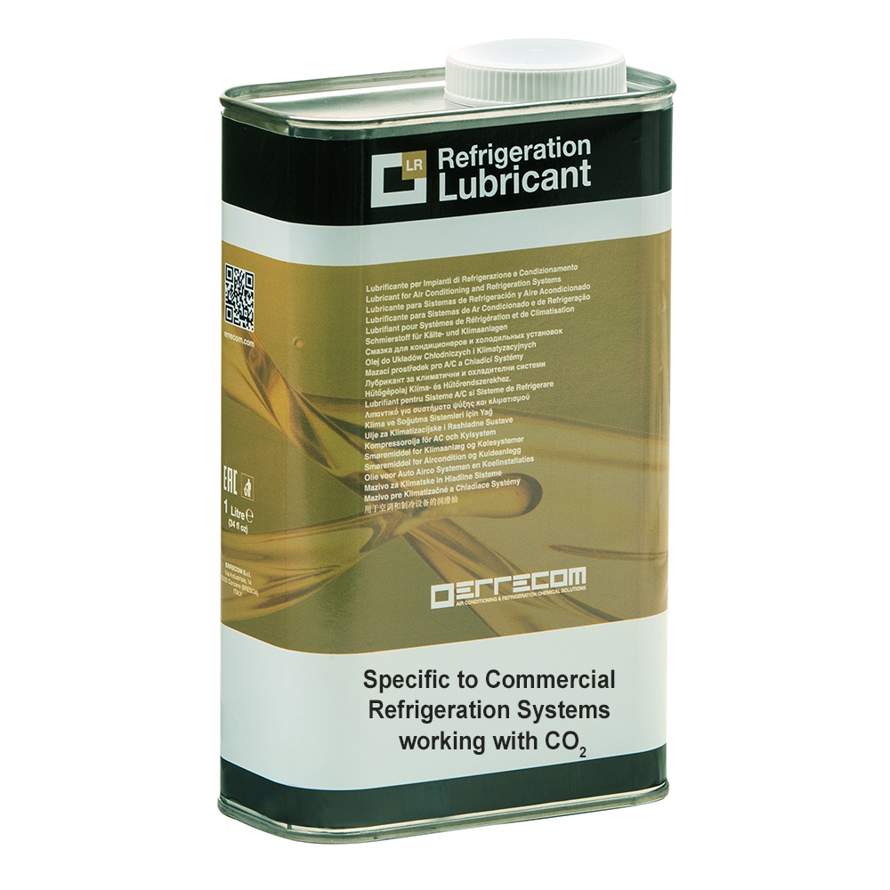 12 x Commercial Refrigeration Polyol Ester (POE) lubricant oil specific to CO2 Errecom 55 - Metal Tank 1 liter - Package # 12 pcs. (total 12 liters)