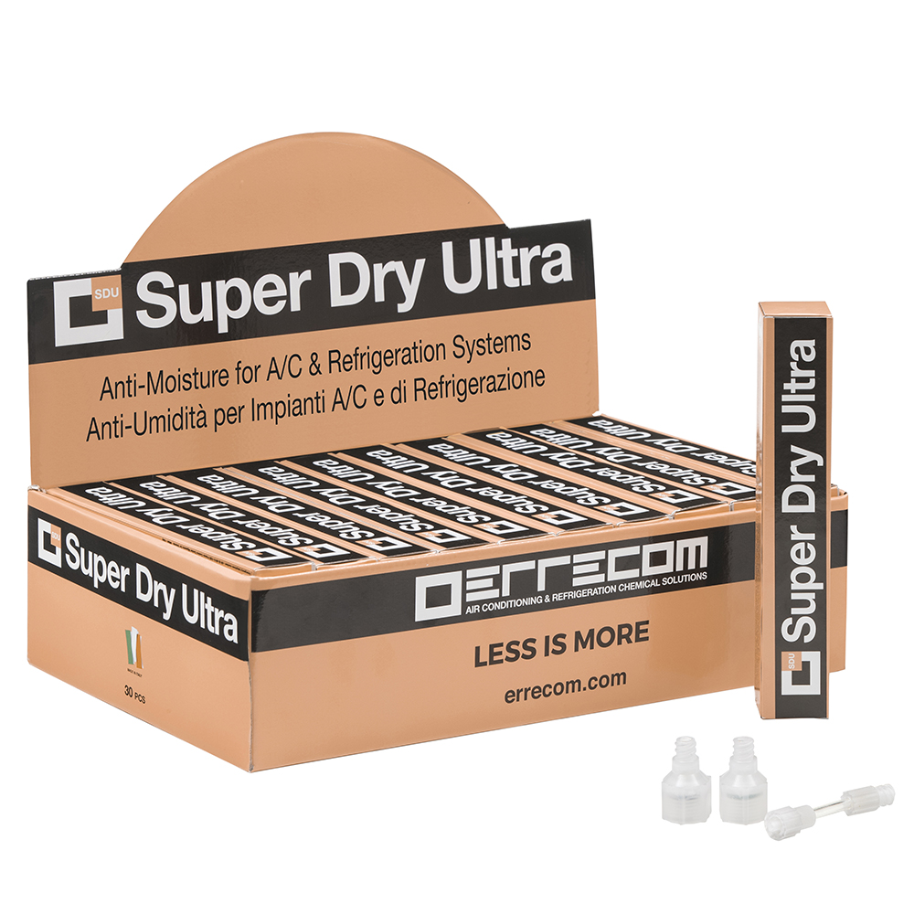 30 x Additivo Anti Umidità + Adattatori 1/4 SAE e 5/16 SAE + Flessibile - SUPER DRY ULTRA - Cartuccia da 6 ml - Confezione n° 30 pz