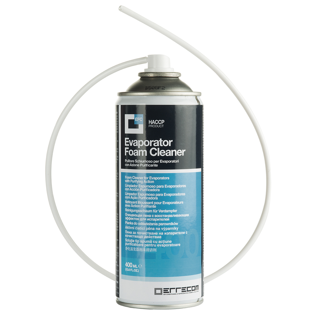 Pulitore Igienizzante Schiumoso per Evaporatori - EVAPORATOR CLEANER FOAM - 400 ml - Disinfettante registrato in Germania (N69546) - confezione n° 12 pz.