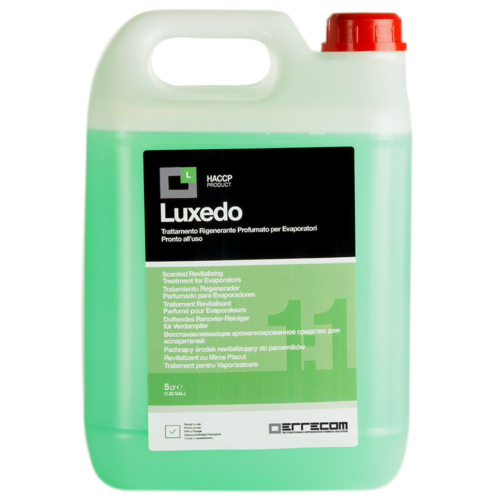 Igienizzante profumato per superfici ed evaporatori - Pronto all'Uso - LUXEDO - Disinfettante registrato in Germania (N69541) - 5 litri - confezione n° 2 pz.