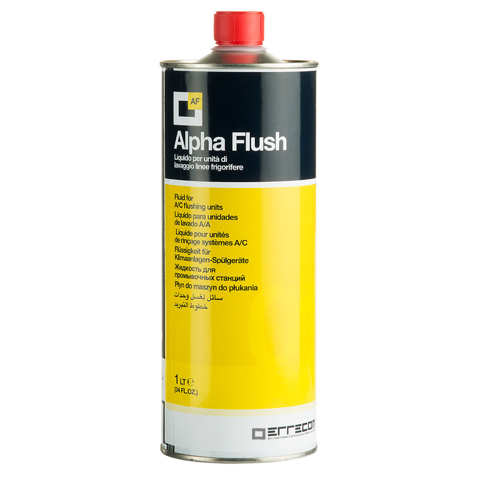 12 x Liquido per Stazioni di Lavaggio Automatiche per Linee Frigorifere - ALPHA FLUSH - 1 lt - Confezione n° 12 pz.