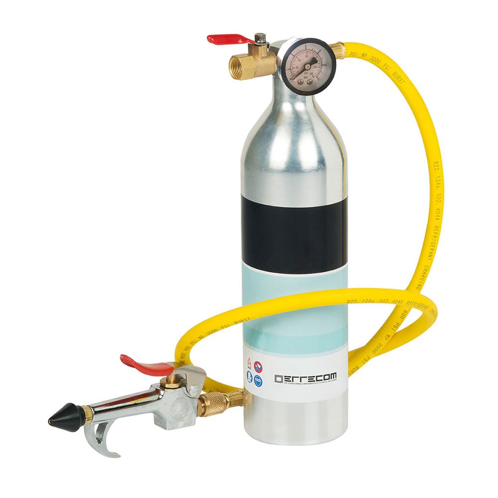 Kit for Flushing of Refrigeration Lines, including cylinder 0,75 lts., gun, flexible hose, pressure gauge, adapter with ball valve (use with BELNET and SUPER BELNET) - Package # 1 pc.