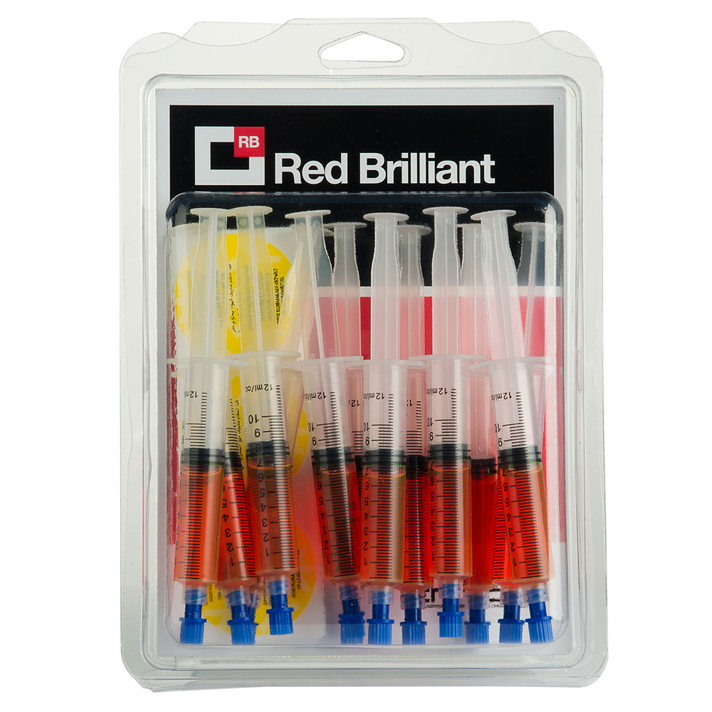 12 x Tracciante Cercafughe Fluorescente UV a base POE - RED BRILLIANT - 12 Cartucce da 7,5 ml - Confezione n° 12 pz