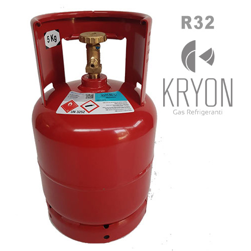R32 Kryon® 32 in Bombola Kryobox 7 Lt - 5 Kg / 48 bar - valvola con attacco ½ 16 ACME sinistro - Foto 1 
