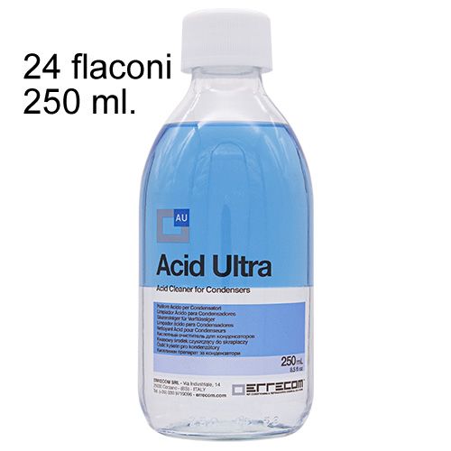 Acid Ultra - Pulitore Concentrato Acido per Condensatori - 250 ml. - Confezione n° 24 pezzi in espositore da banco