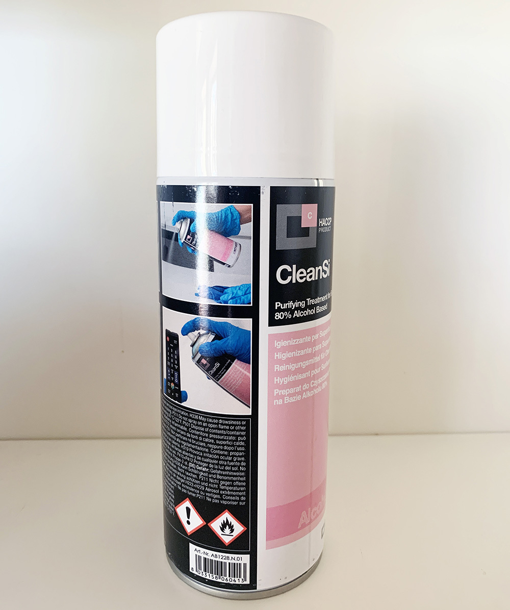 CleanSi - Spray Igienizzante per Superfici a Base Alcool 80% - 400 ml - Disinfettante registrato in Germania (N90037) - confezione n° 12 bombolette - Foto 5