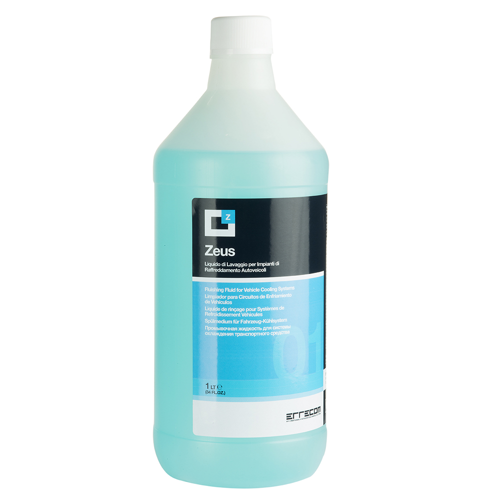 Liquido di Lavaggio per Impianti di Raffreddamento Autoveicoli - ZEUS - 1 litro - Confezione n° 6 pezzi