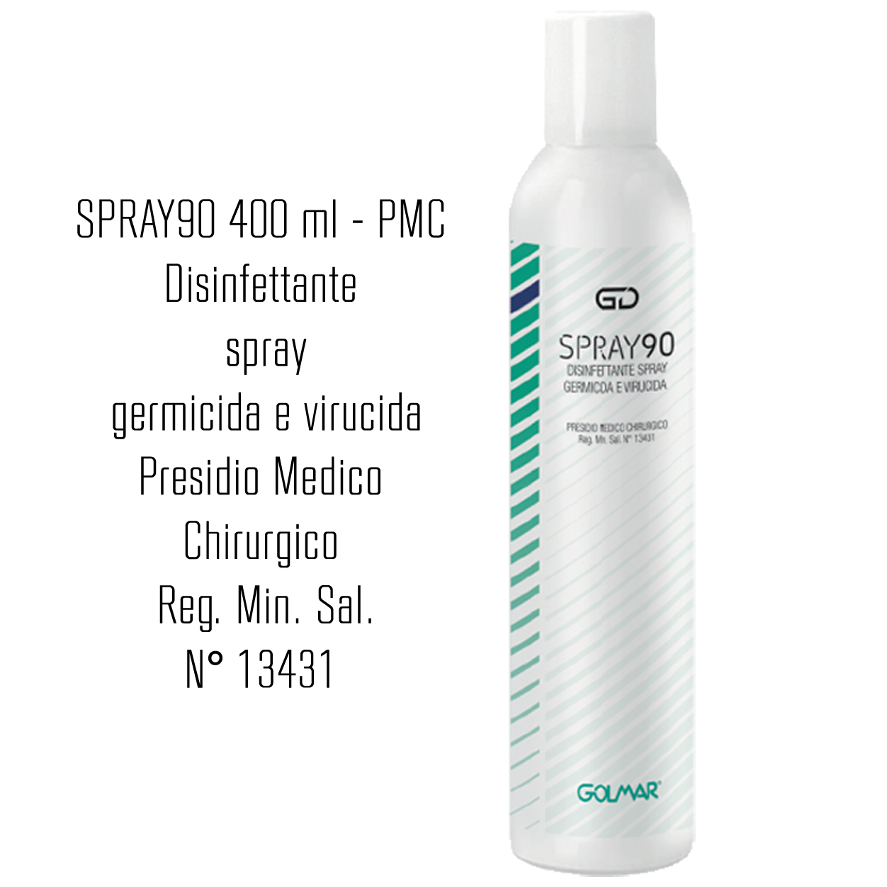 GOLMAR GD90 Spray 400 ml. - Biocide - broad-spectrum professional disinfectant (effective against viruses including CoronaVirus, bacteria, yeasts and moulds)