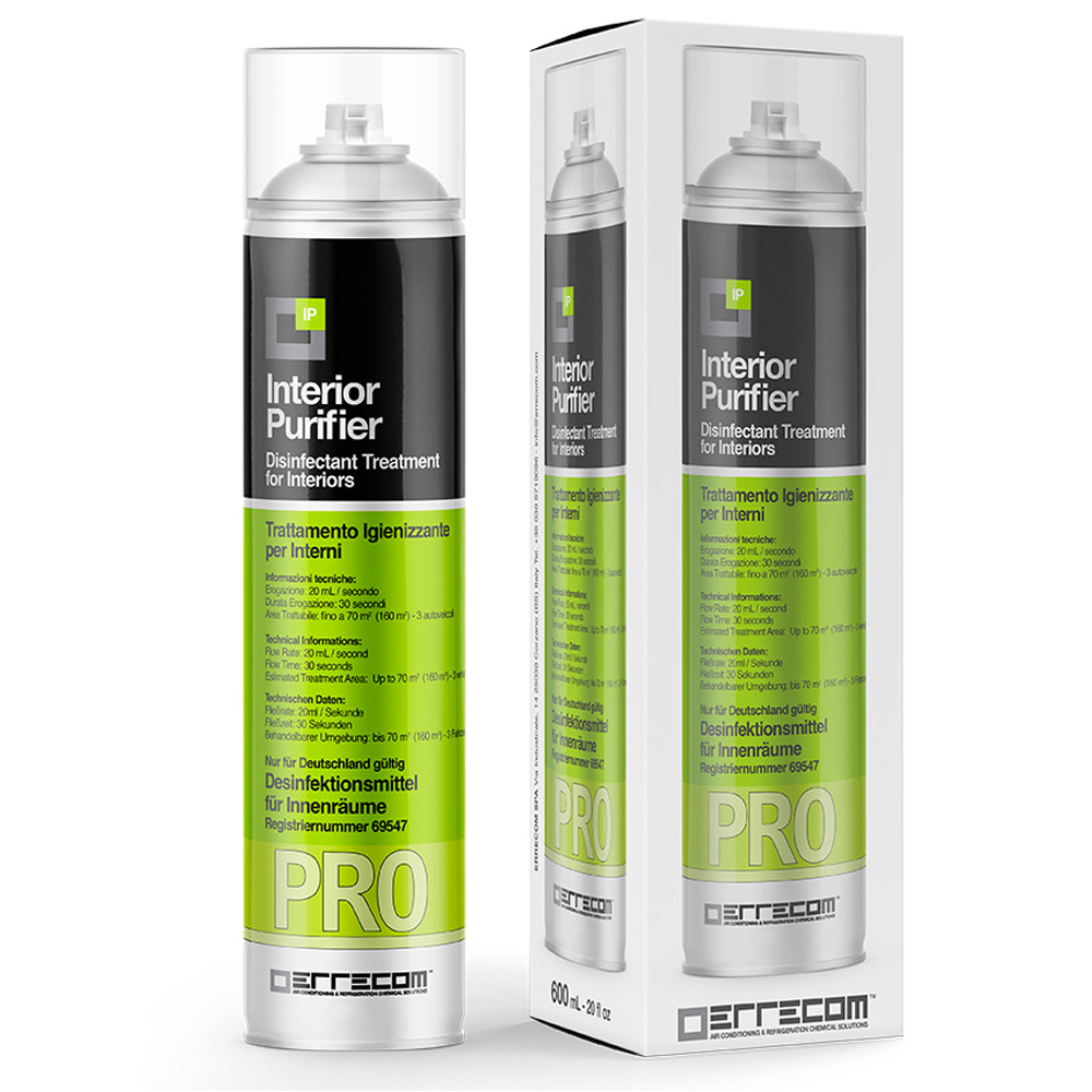 Disinfectant Treatment for Interiors - INTERIOR PURIFIER PRO - 600 ml -  Disinfectant registered in Germany (N° 69547)