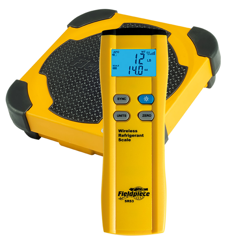 Fieldpiece USA - SRS3 Wireless Refrigerant Scale - max load 114 kg (252 lbs) - Calibration Report included