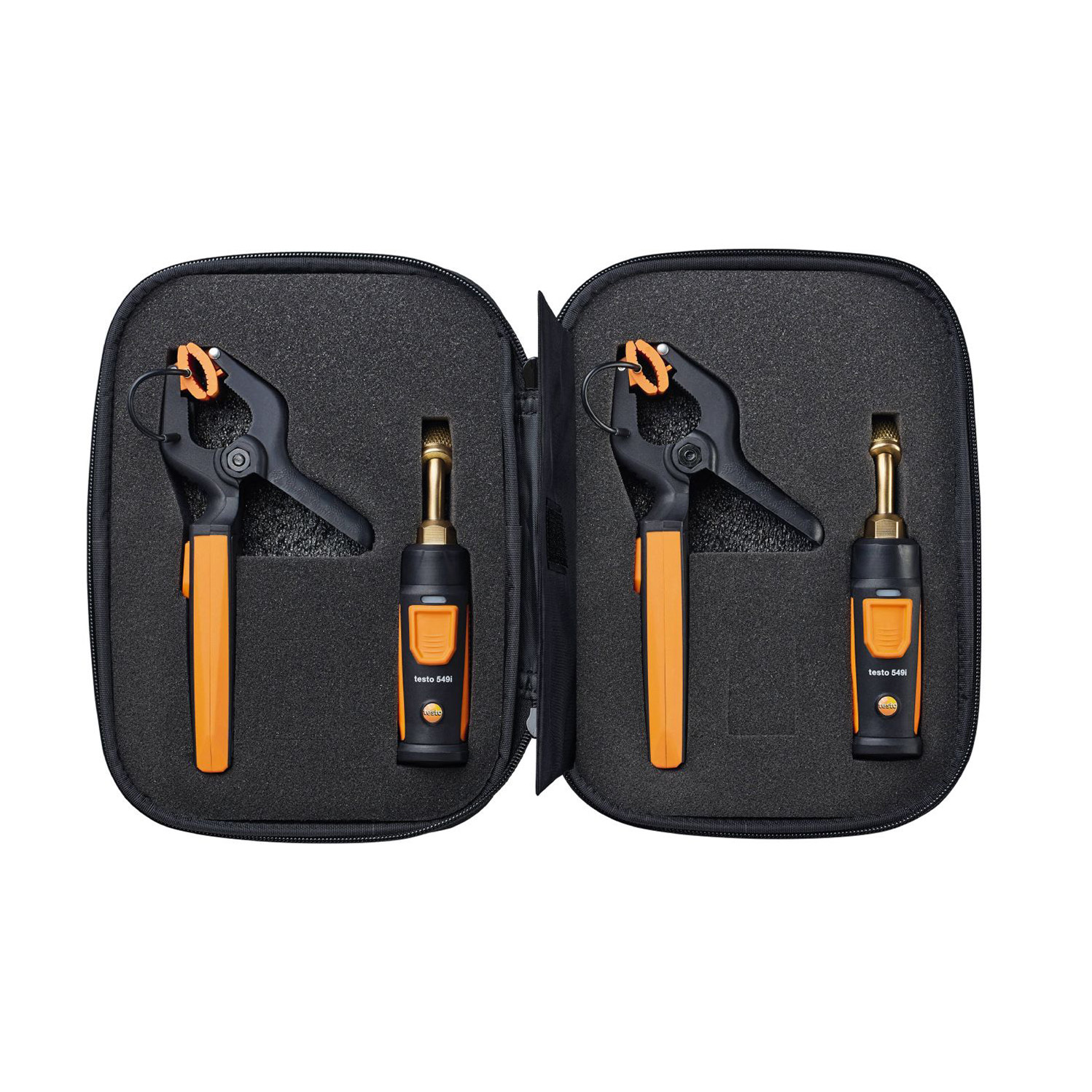 Testo Smart Probes – Kit refrigerazione per verifica pressione e temperatura 2 misuratori di alta pressione testo 549i + 2 termometri a pinza testo 115i - Foto 2