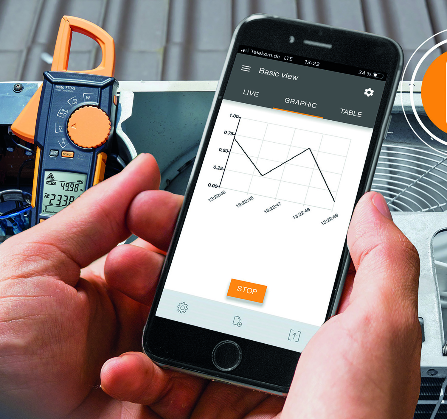 Testo 770-3 Pinza Amperometrica Professionale Bluetooth (compatibile con Testo Smart Probes) - Foto 3