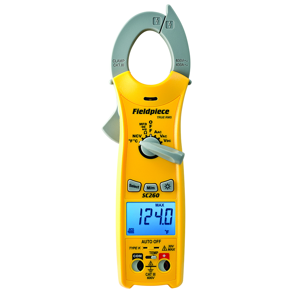 Fieldpiece USA - SC260 INT - Professional Power Clamp Meter - Calibration report included