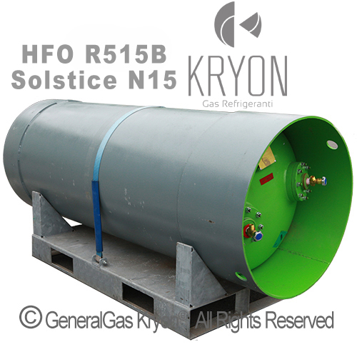 Honeywell Solstice® N15 (R515B) in fusto a rendere 920 lt - 900 Kg (valvola 21,7 x 1/14 RH)