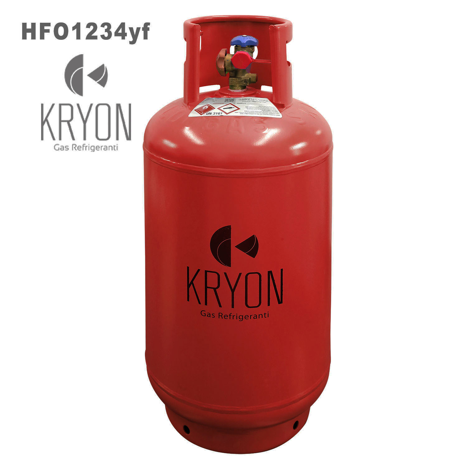 1234yf Kryon® HFO yf in Bombola a Rendere 40 Lt / 35 Kg - 42 Bar T-PED - valvola 21,8 x 1/14 LH (adattatore con uscita attacco rapido alta pressione HP J2888 non incluso) - Foto 1 
