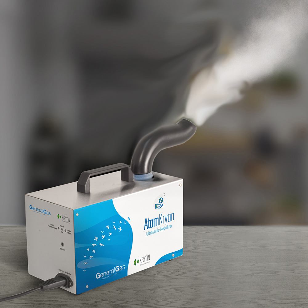 AtomKryon  - Ultrasonic Professional Nebulizer for Ambient Purifying, with diffuser - Package # 1 pc.