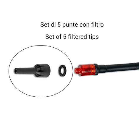 RFT6 Set di 5 punte con filtro e guarnizione, per cercafughe elettronico Fieldpiece DR58 e DR82