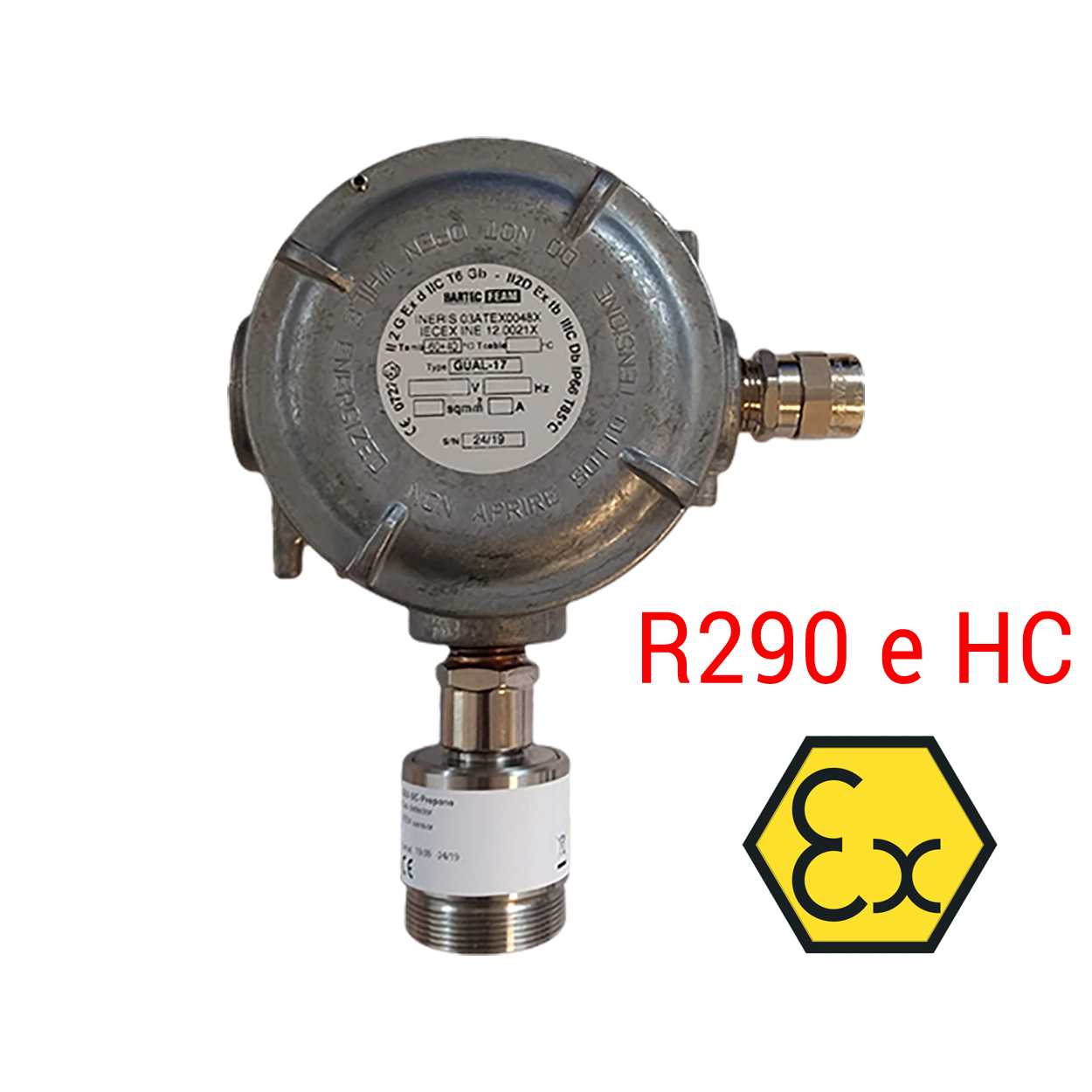 SAMON GEX (R290 e HC) – Rilevatore per R290 e idrocarburi, per collegamento a centrale MPU - sensore a semiconduttore (SC) - Foto 1 