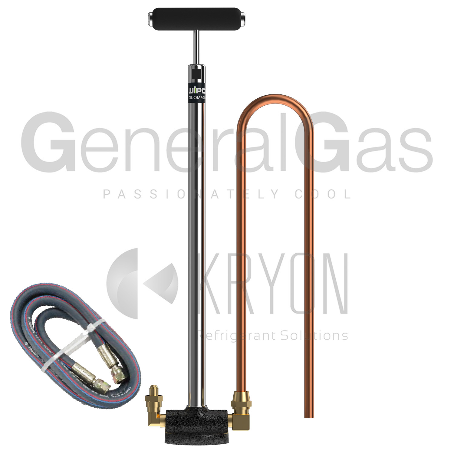 Hand pump for HVACR lubricant charging and transfer - 15 bar (218 psi)