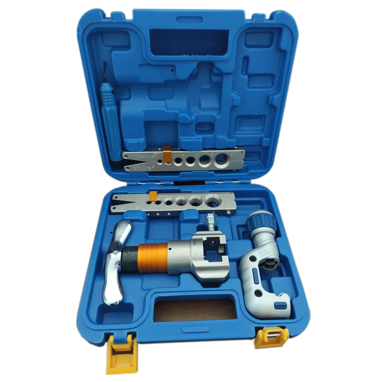 VALUE Kit utensili HVACR composto da cartellatrice a frizione VFT-808E (funzionamento manuale o con avvitatore) + tagliatubi VTC-32 +  sbavatore VTT-5