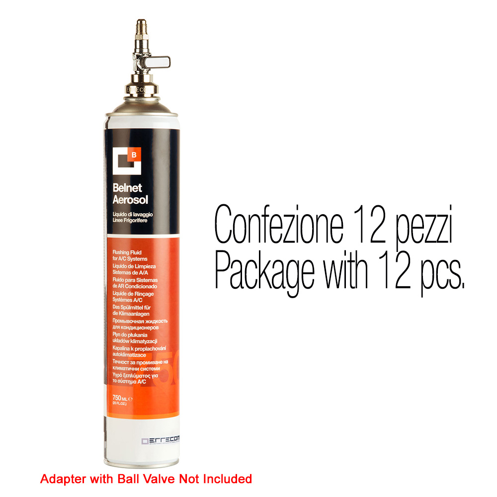 Liquido di Lavaggio Linee Frigorifere con Filetto - BELNET AEROSOL - 750 ml - Confezione n° 12 pz. - Foto 1 
