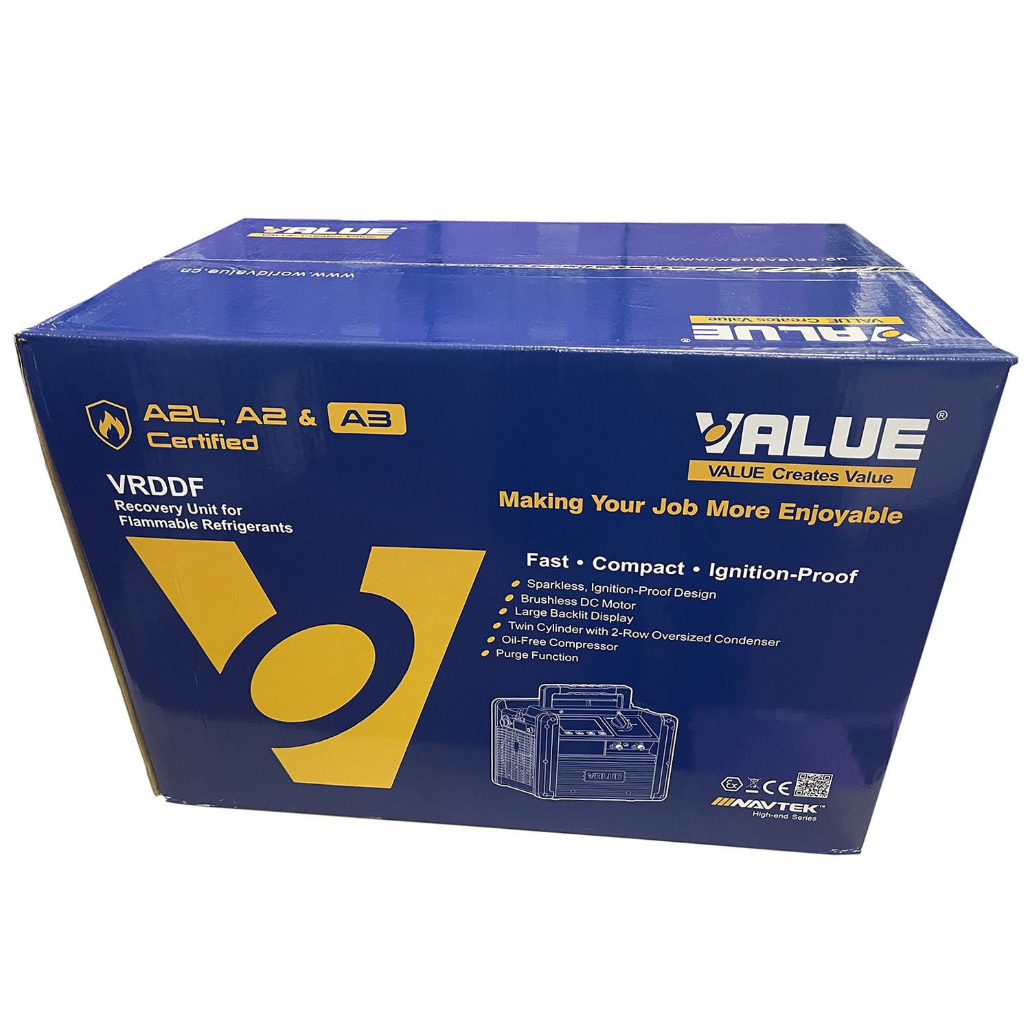 VALUE VRDDF - Recuperatore certificato ATEX per gas infiammabili 1 HP-0,75 KW, 510 kg/ora in push/pull, adatto anche per refrigeranti A2L e A3 (propano R290) - Foto 4