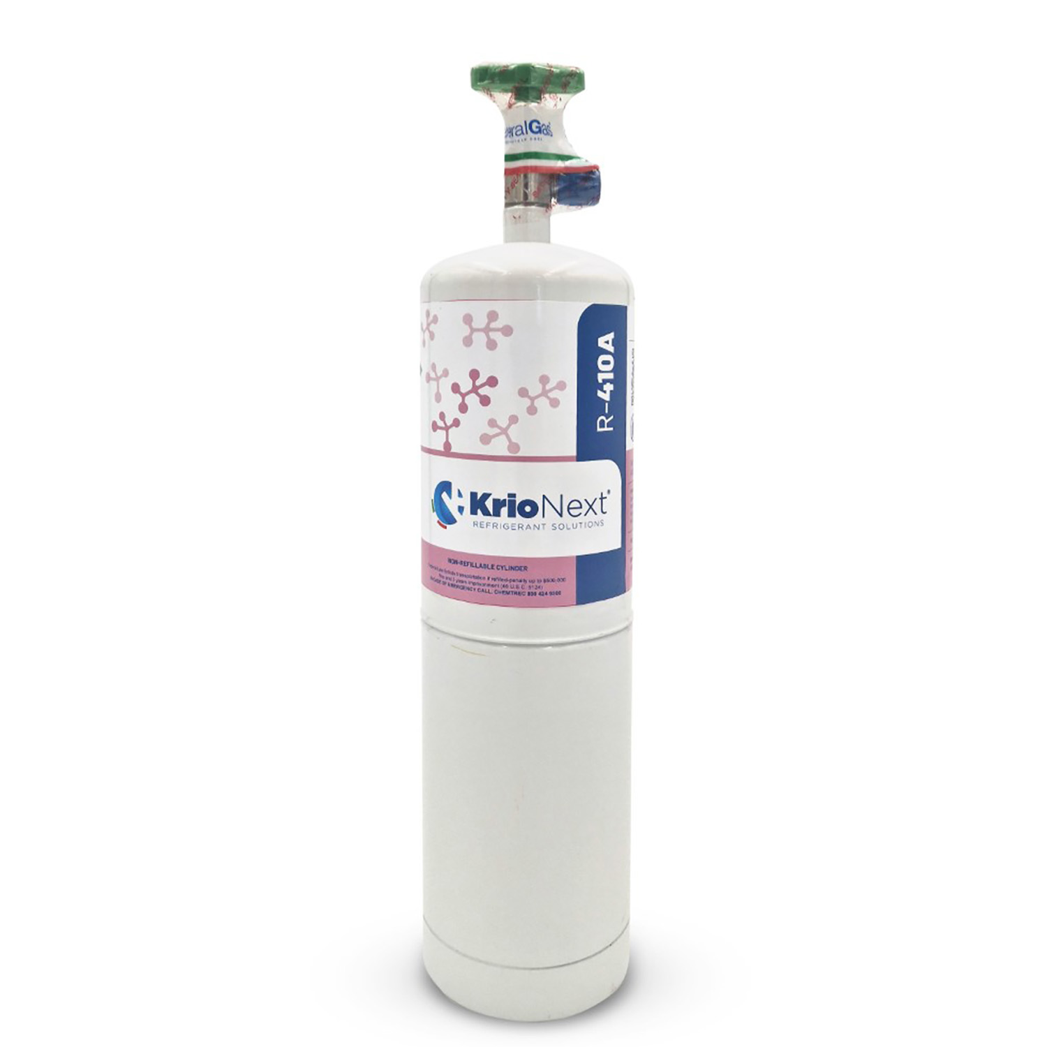  R410A KrioNext® 410A - non-refillable carbon steel can 1 Lt. - 650 grams - package with 6 cans - valve ¼ SAE RH