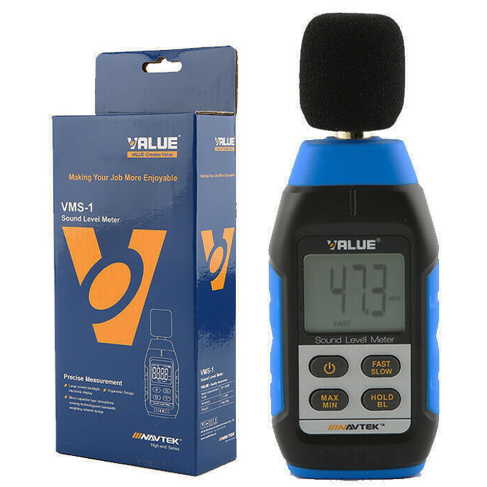 VALUE VMS-1 fonometro digitale, tester di rumore, rilevatore di decibel 30-130dB - Foto 3