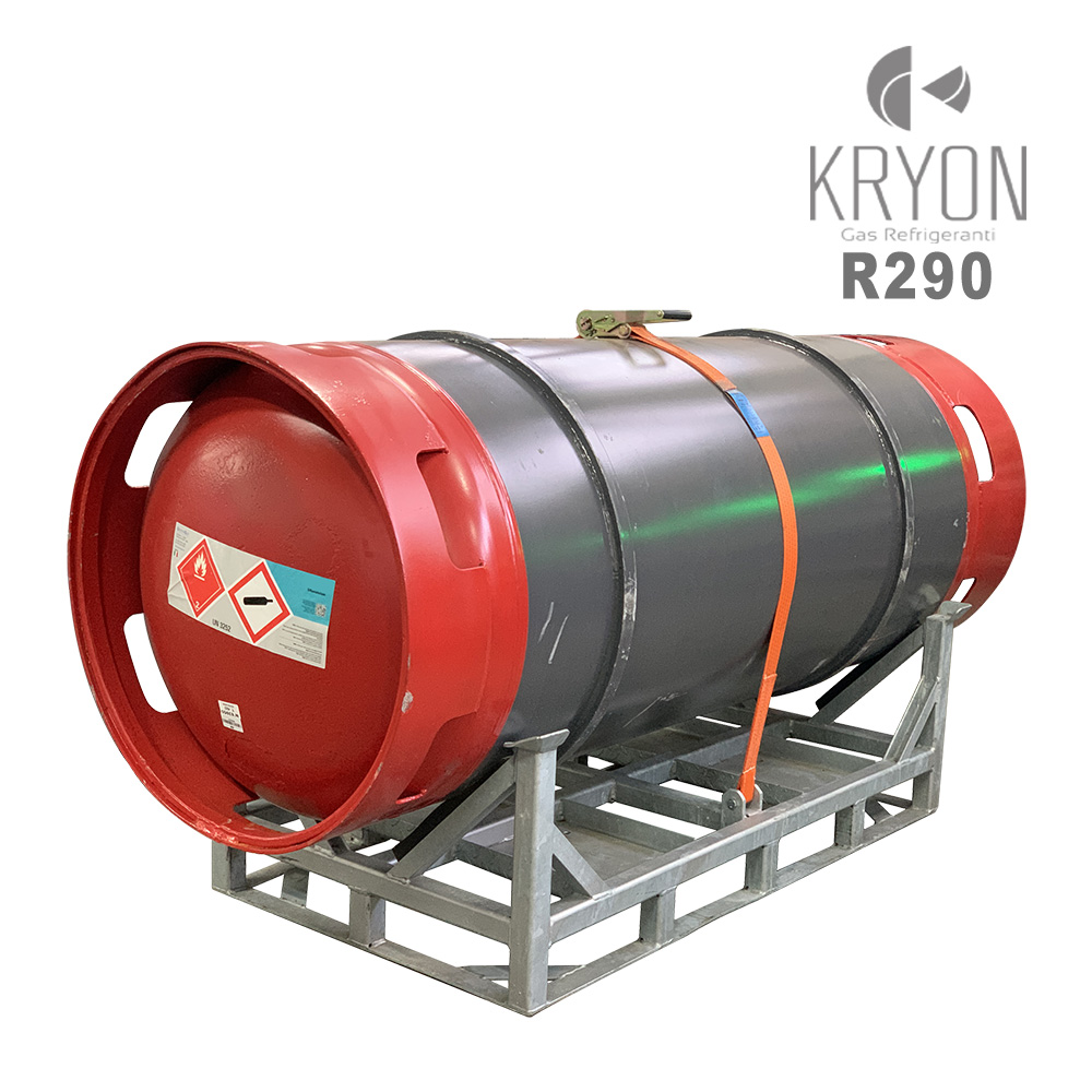 R290 Kryon® 290 - grado refrigerazione 2.5-99,5% in fusti 926 Lt. - 398 Kg - valvola W 20,0 x 1/14” LH (accisa assolta)