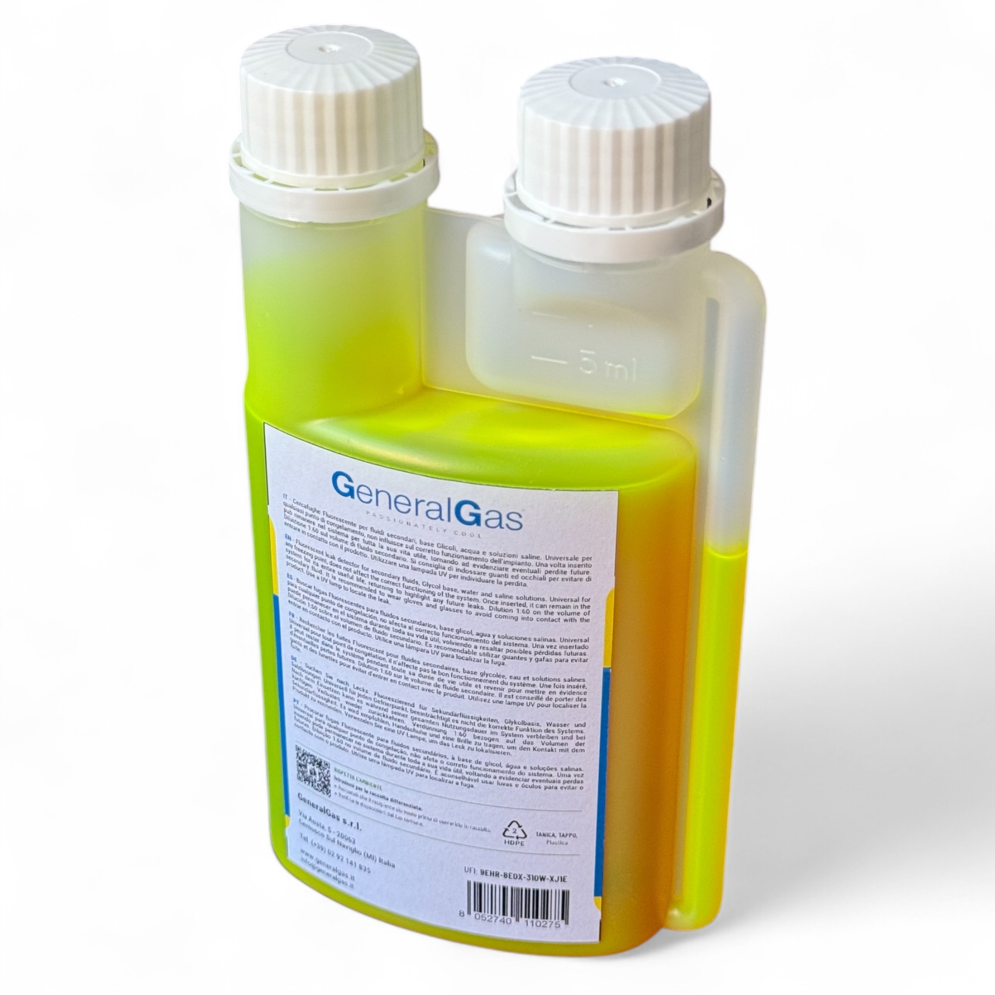 GK-Lab Tracciante Rivela Fughe per Impianti con Fluidi Base Glicole KryonSpy HeatEx - Flacone da 1 Litro - Foto 2