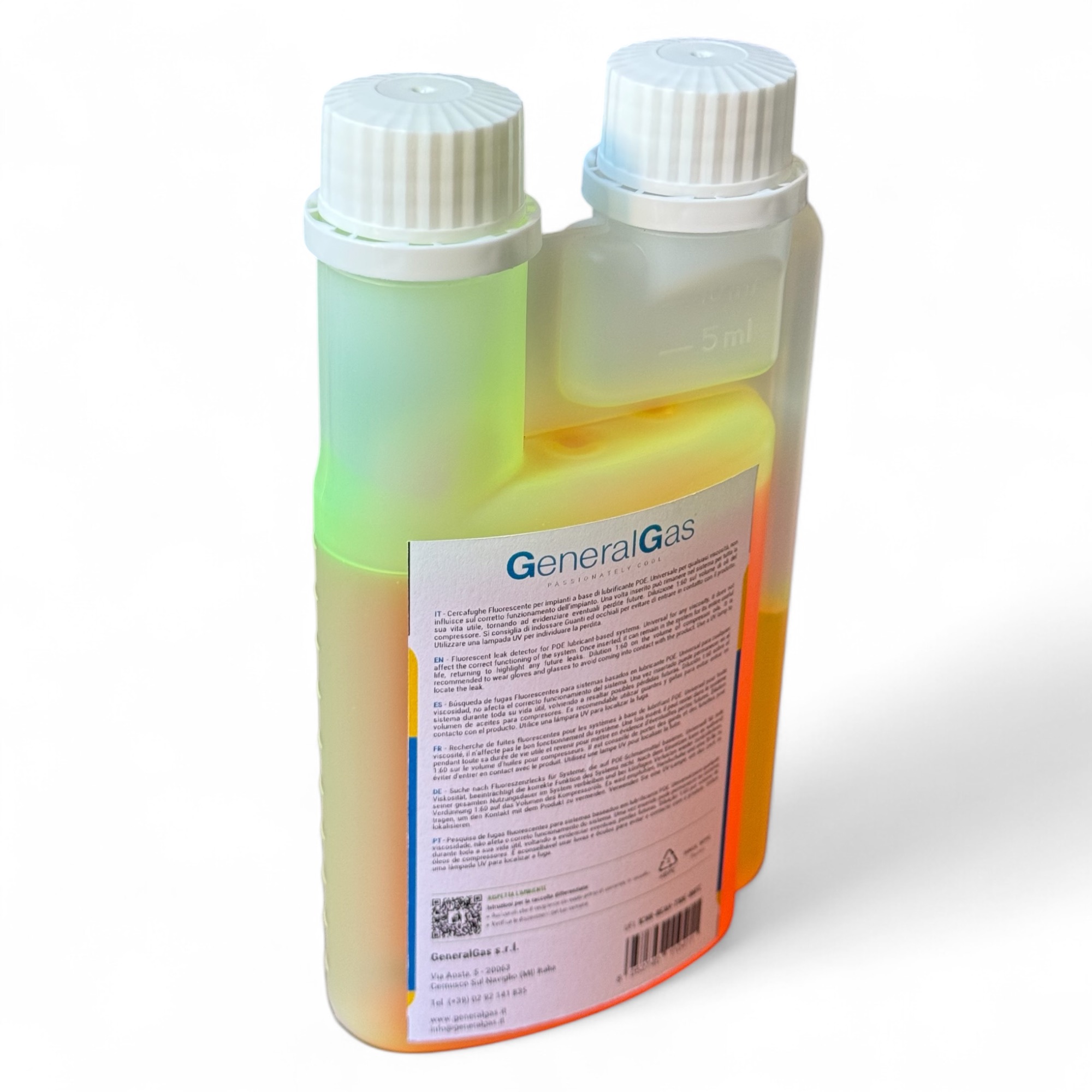 GK-Lab Tracciante Cercafughe Giallo Fluorescente UV KryonSpy YELLOW per olio POE HVACR - Flacone da 250ml - Foto 2