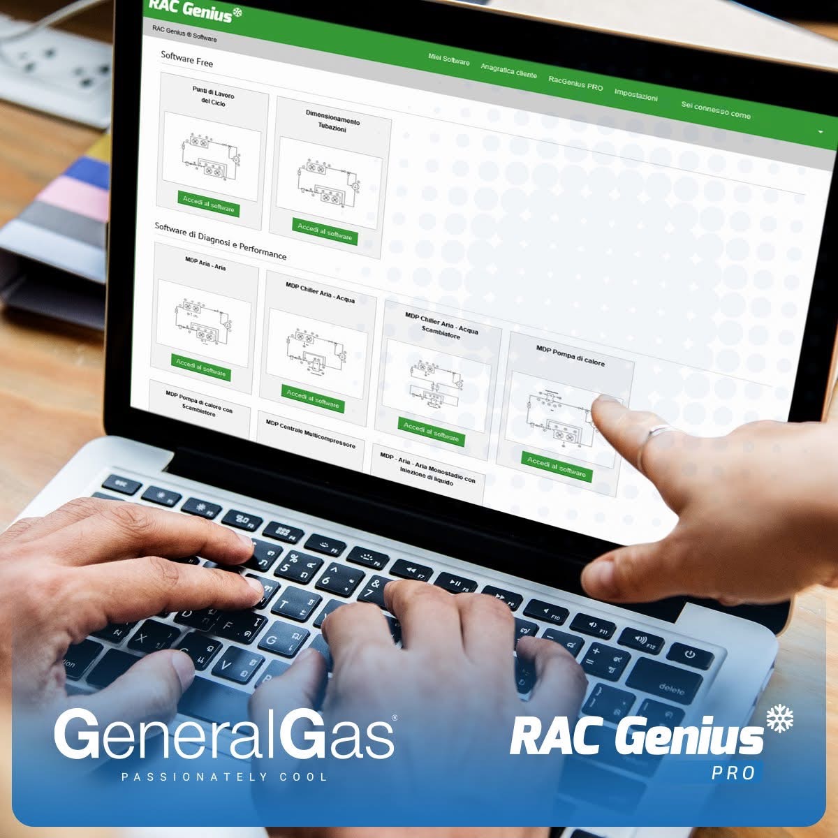 RAC Genius PRO-REF-2 comp-10mt-100A - centrale con 2 comp. Distanza condensante fino a 10 mt ass. 100 A